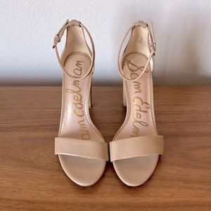 Sam Edelman Yaro Sandal, Nude/Soft Beige, Size 8. Leather Upper.